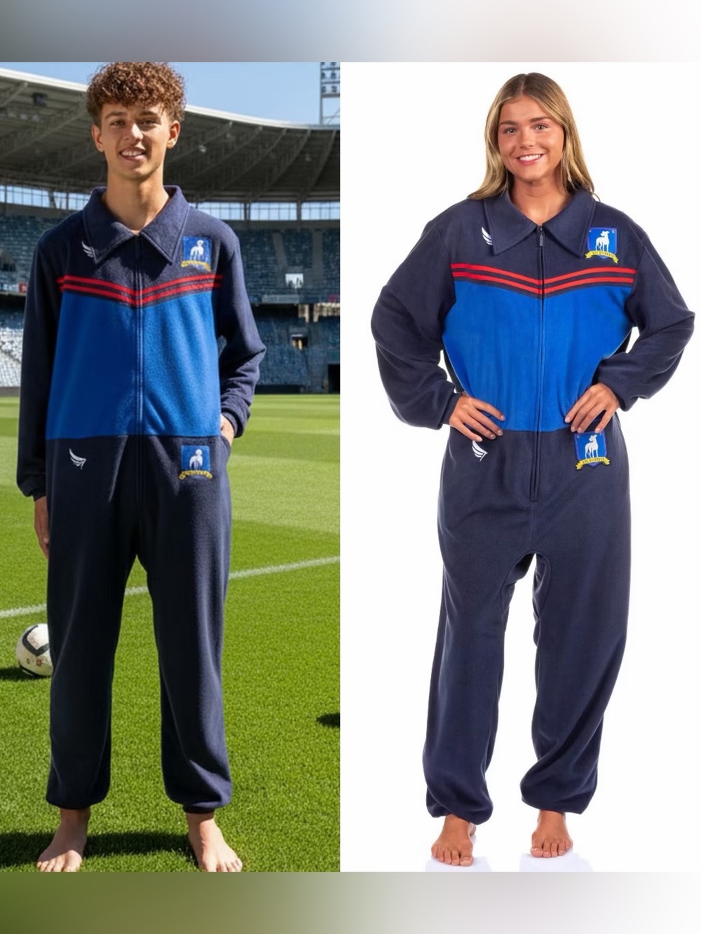 Unisex Ted Lasso Adult AFC Richmond Costume Track Suit One Piece Pajama outfit M